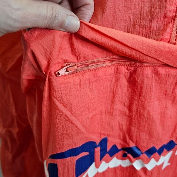 Champion Coral Manorak Pullover Windbreaker Jacket Size Large - Picture 4 of 15